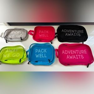 2 sets packing cubes. 3 cubes per set.